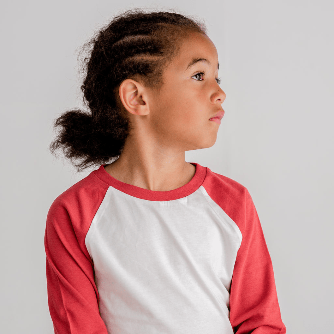 Dotty Dungarees Baseball Tee - Red
