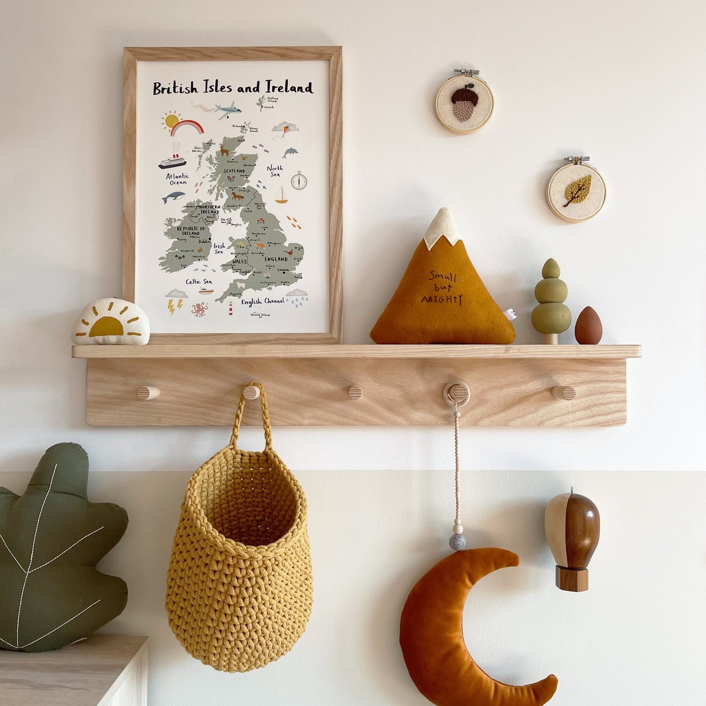 British Isles & Ireland Art Print in White by Kid of the Village (6 Sizes Available)