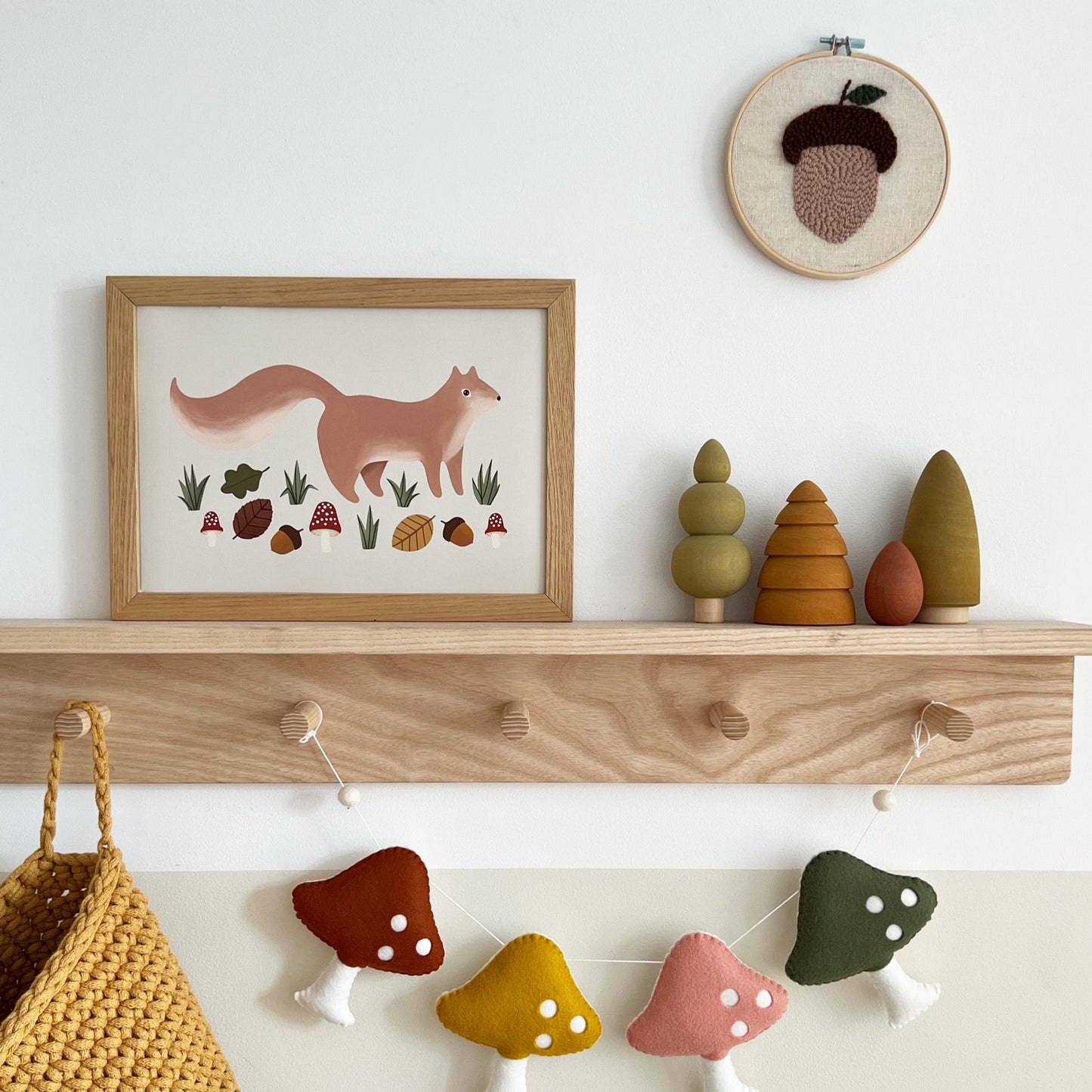 Squirrel Art Print In Stone by Kid of the Village (6 Sizes Available)