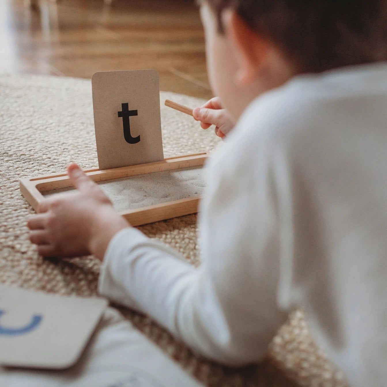 Wooden Sand Writing Tray by The Little Coach House