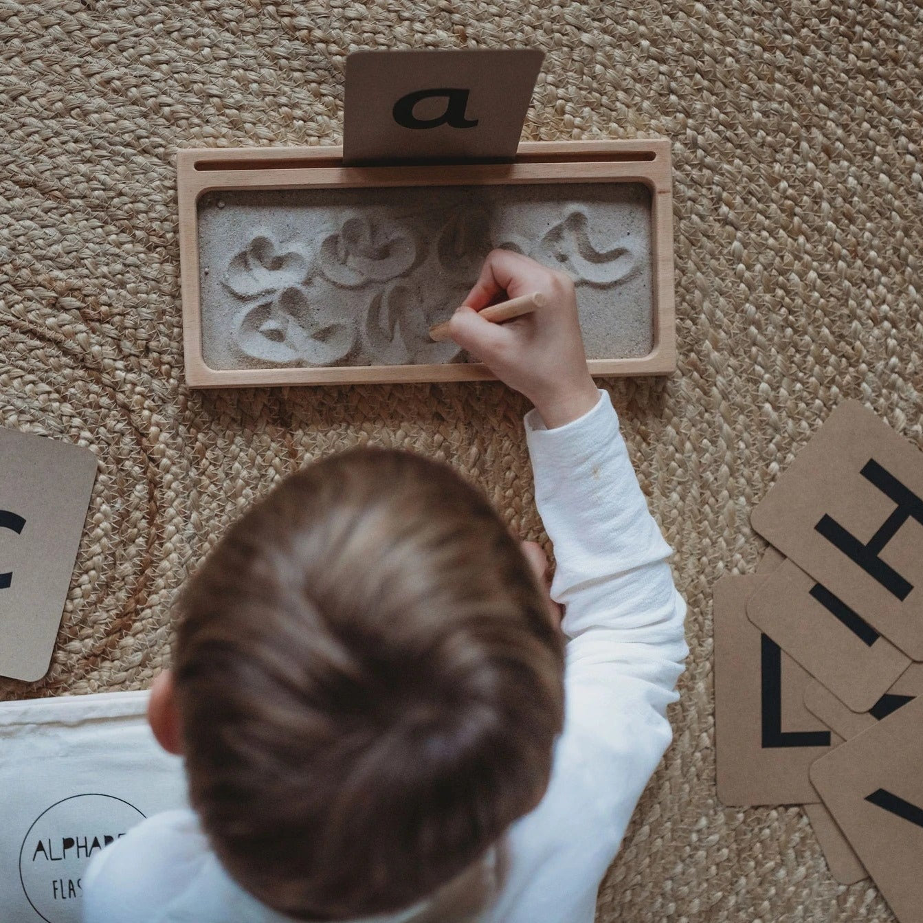 Wooden Sand Writing Tray by The Little Coach House