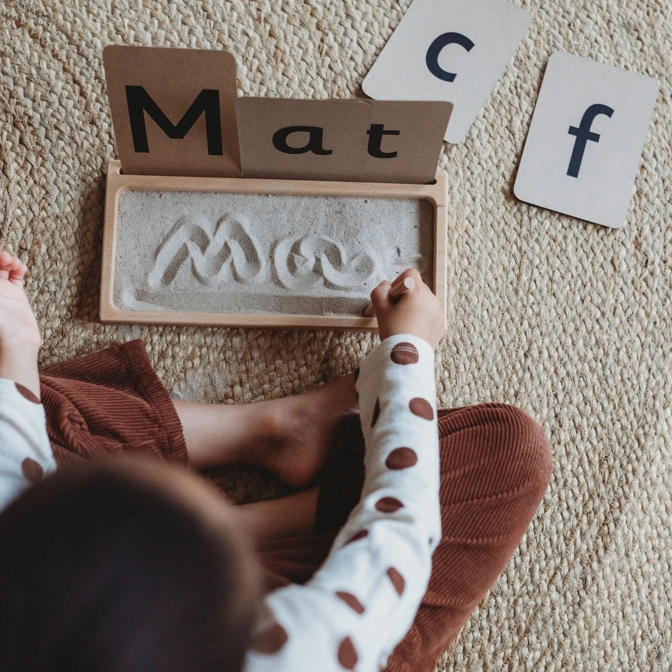 Wooden Sand Writing Tray by The Little Coach House