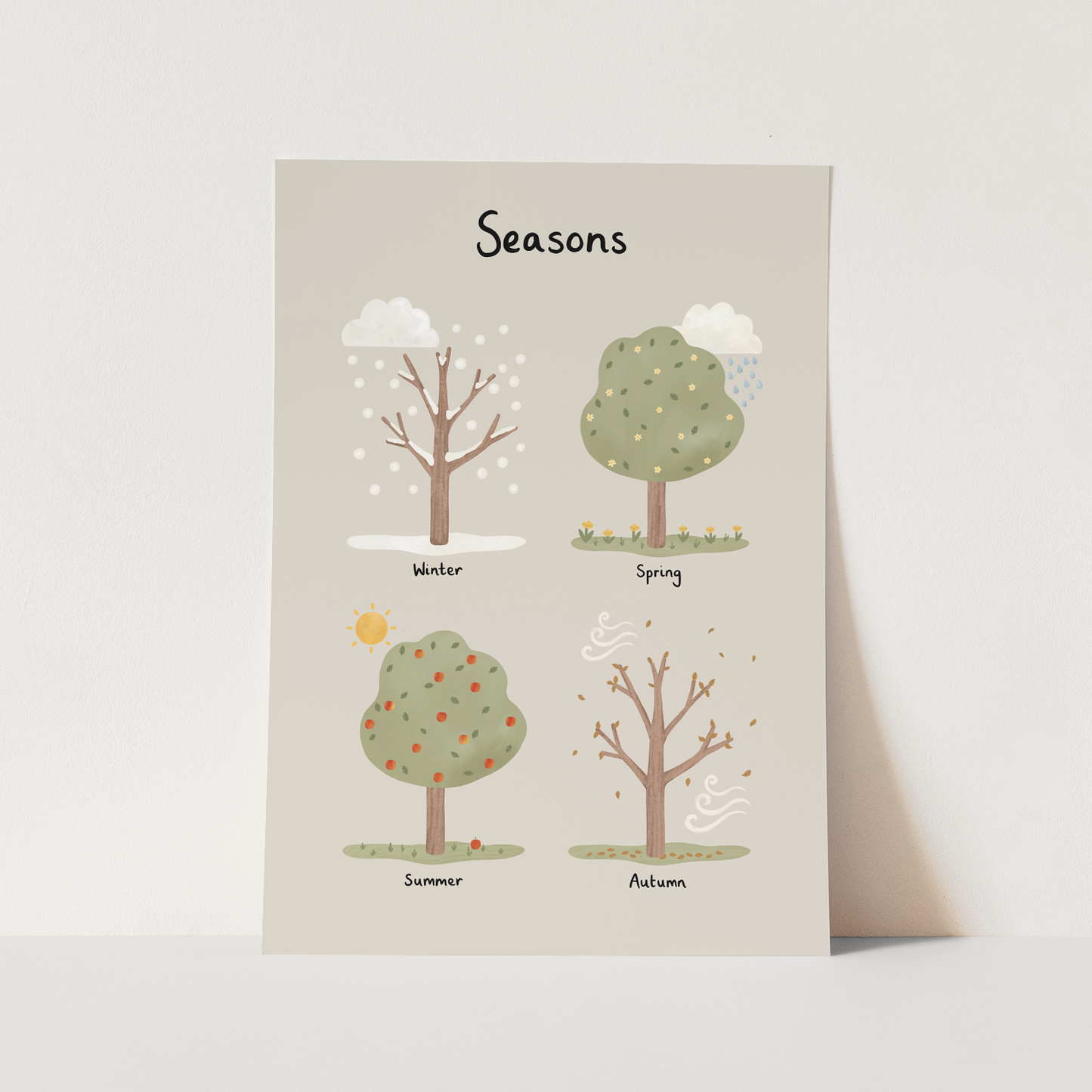 Seasons Art Print In Stone by Kid of the Village (6 Sizes Available)
