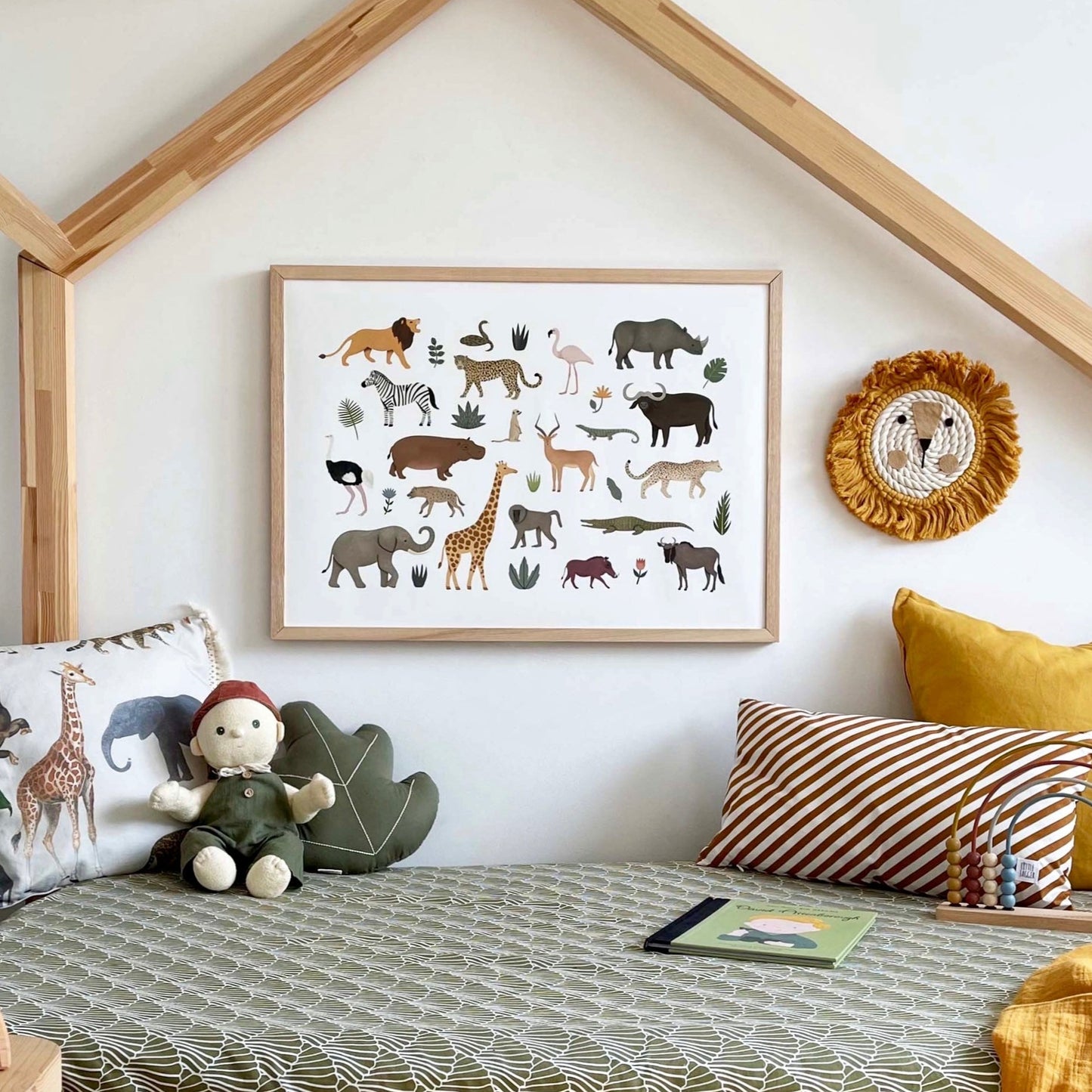 Safari Animal Art Print by Kid of the Village (6 Sizes Available)