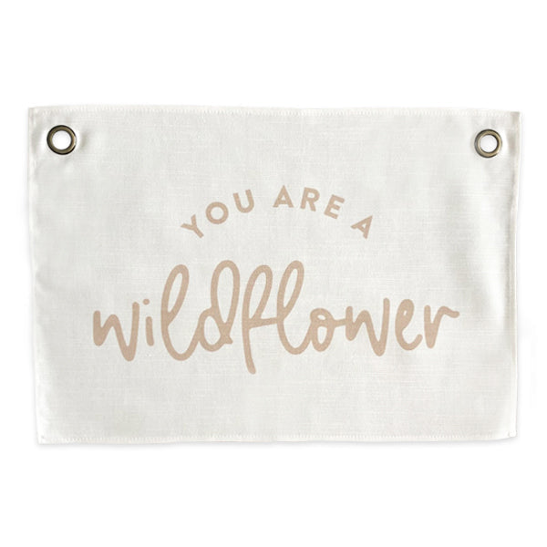 'You Are a Wildflower' Wall Banner by Leonie & The Leopard