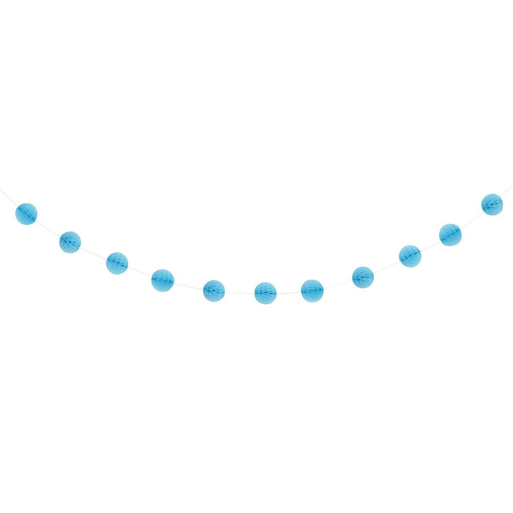 Powder Blue Honeycomb Ball 7ft Garland