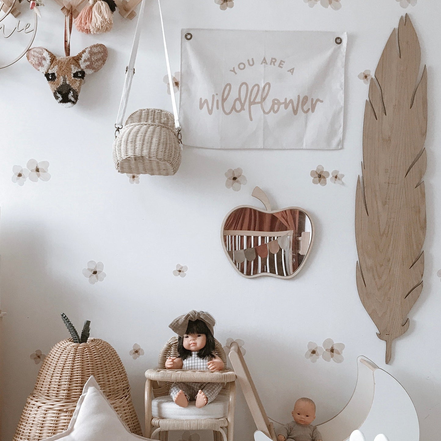 'You Are a Wildflower' Wall Banner by Leonie & The Leopard