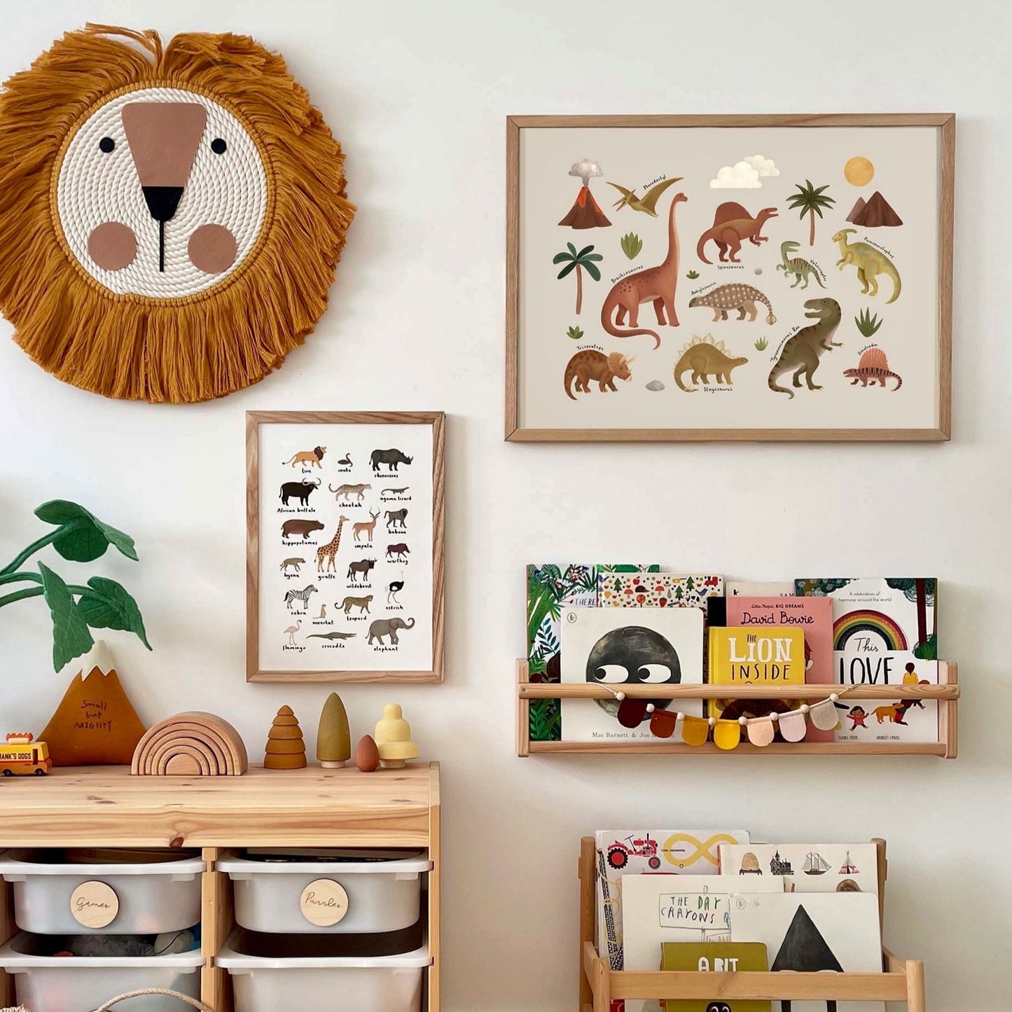 Dinosaurs Art Print In Stone by Kid of the Village (6 Sizes Available)