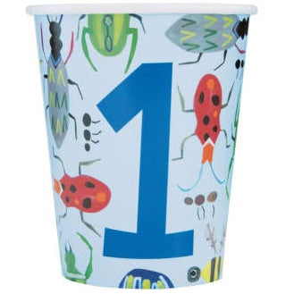 Paper Cups 8 Pack - Bug 1st Birthday