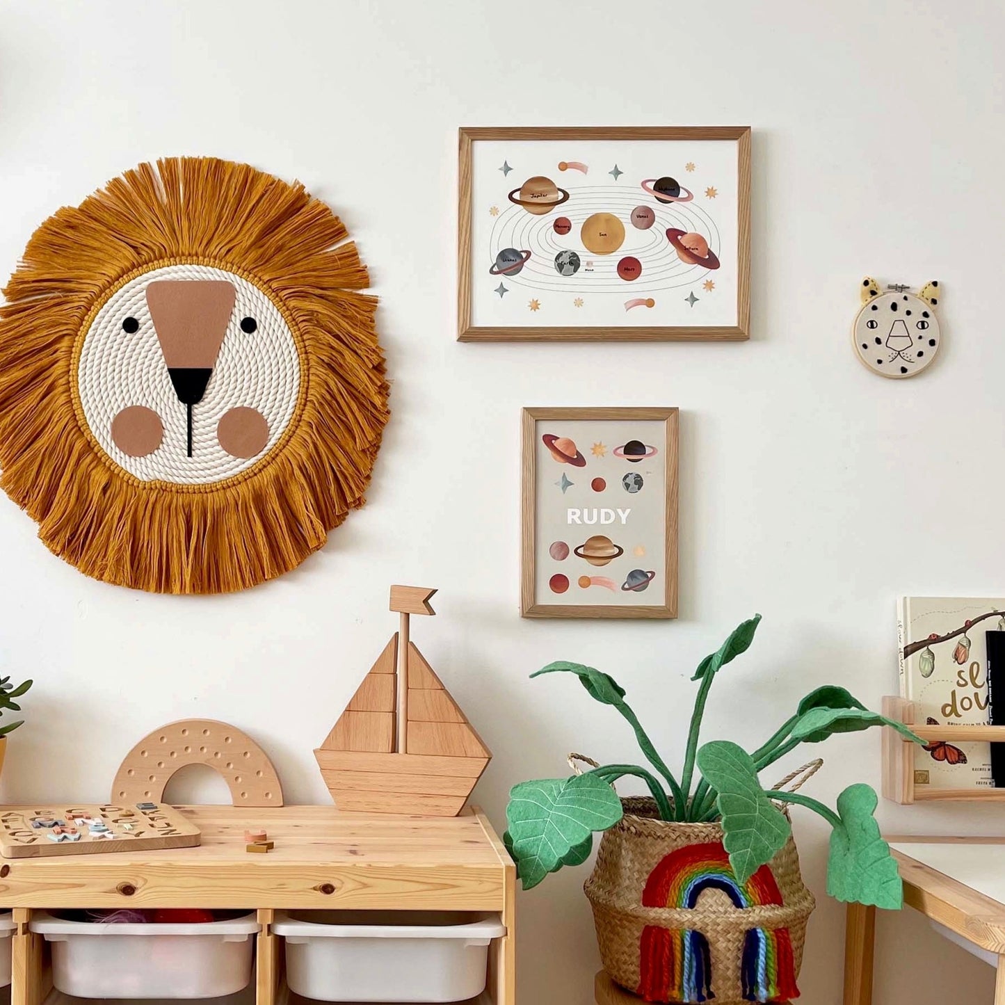 Solar System Art Print In White by Kid of the Village (6 Sizes Available)