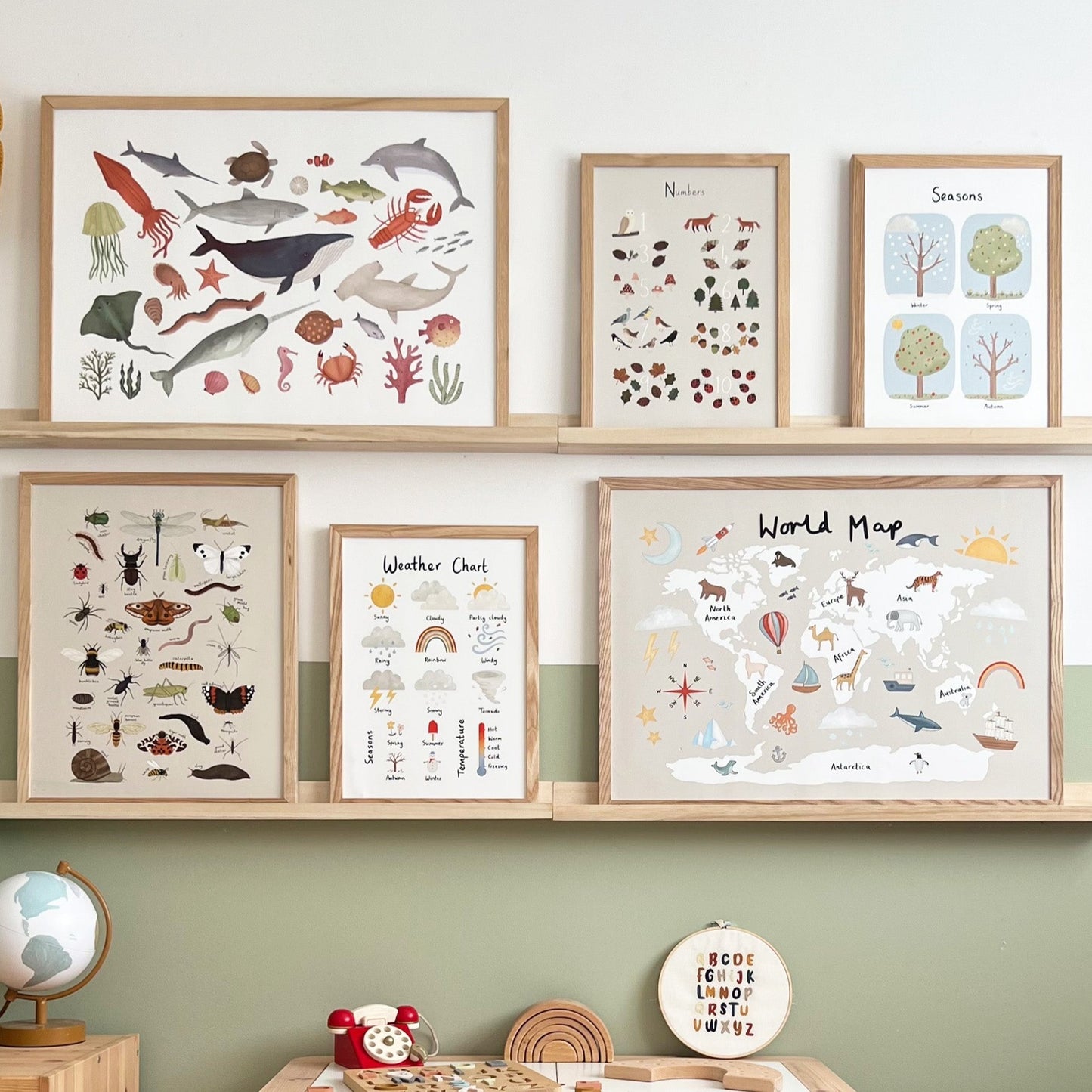 Seasons Art Print In Blue by Kid of the Village (6 Sizes Available)