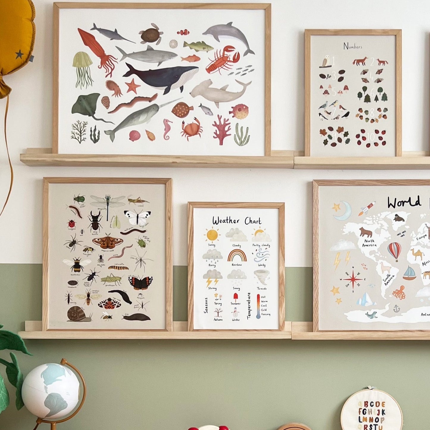 Weather Chart Art Print In White by Kid of the Village (6 Sizes Available)