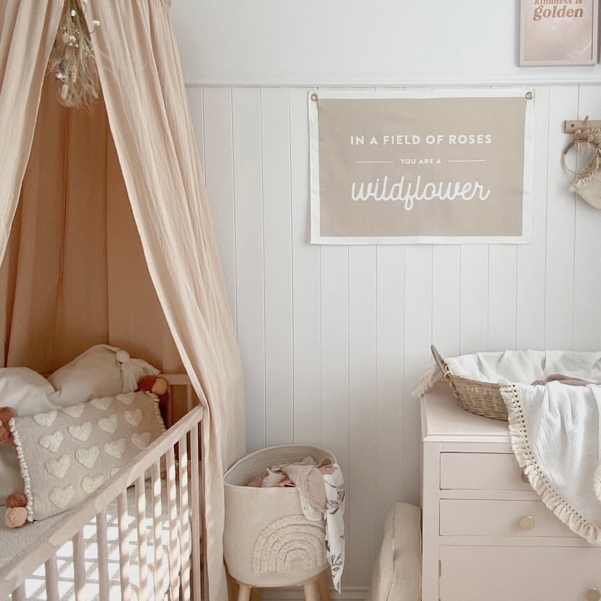 In a Field of Roses Wall Banner by Leonie & The Leopard