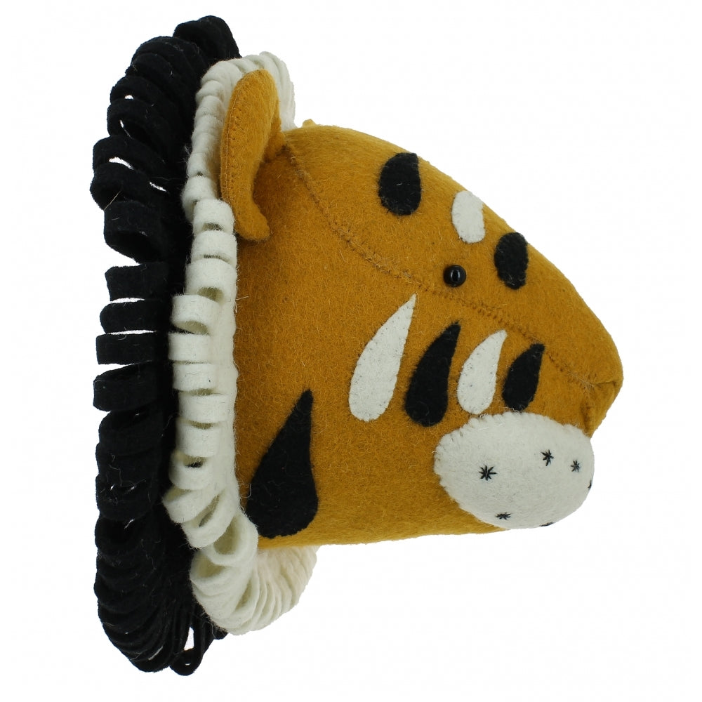 Fiona Walker Tiger Felt Animal Wall Head - Large