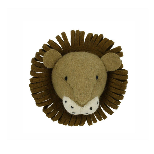 Fiona Walker Lion Felt Animal Wall Head - Mini