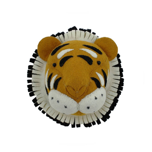 Fiona Walker Tiger Felt Animal Wall Head - Mini