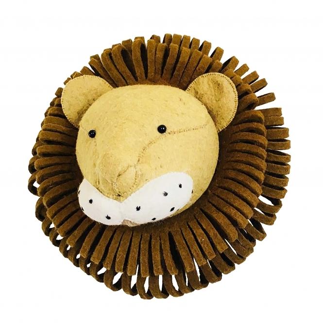 Fiona Walker Lion Felt Animal Wall Head - Large