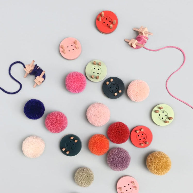 Wooden Mint Button Extra Small Pom Pom Maker By Pom Maker