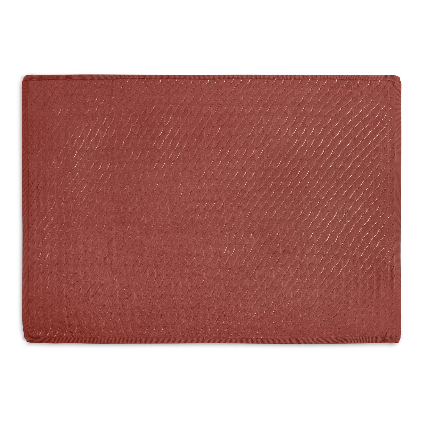 Avery Row Wave Knit Blanket - Tawny Pink