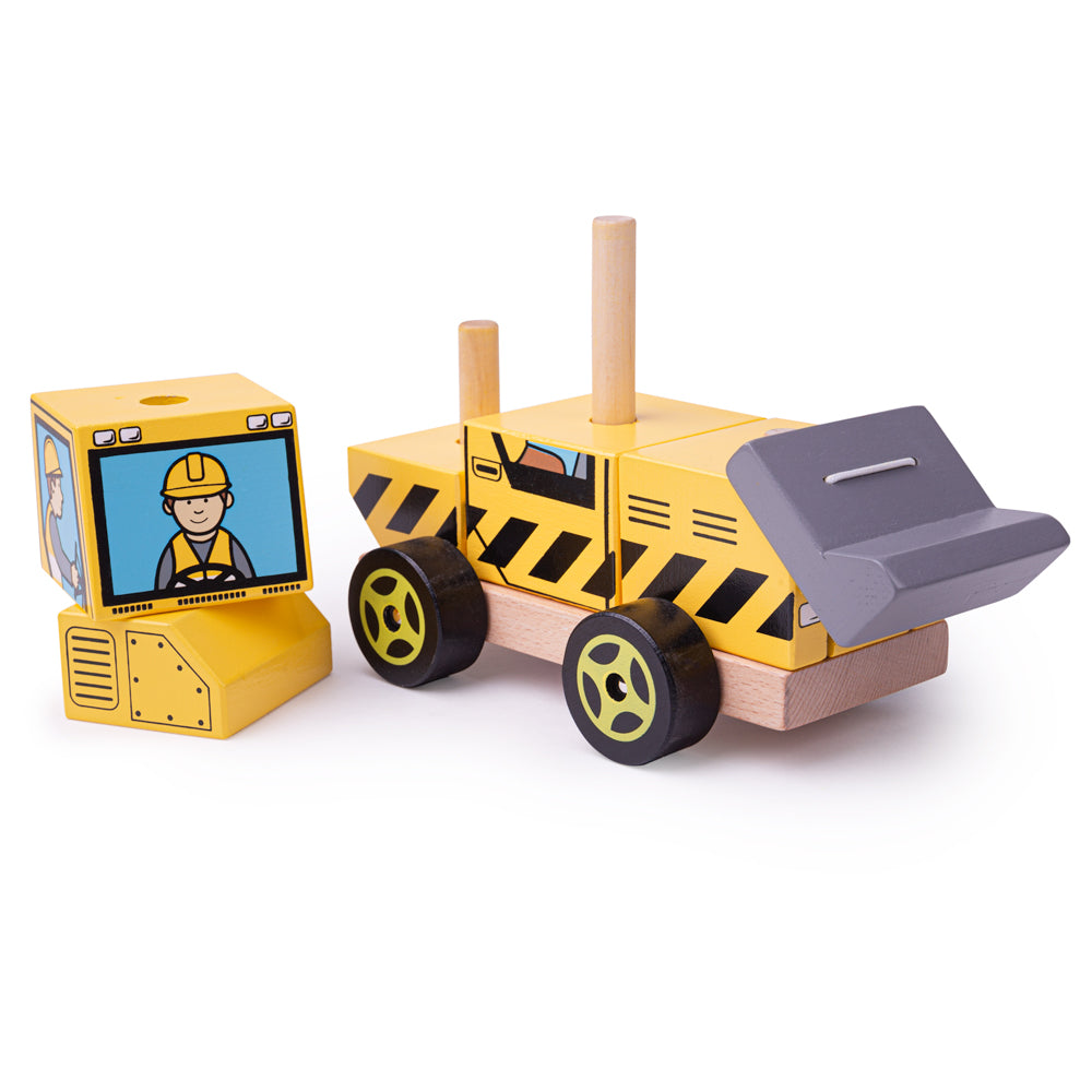 Bigjigs Wooden Stacking Bulldozer