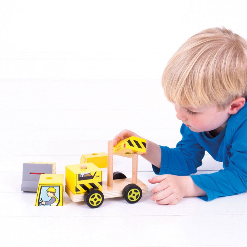 Bigjigs Wooden Stacking Bulldozer