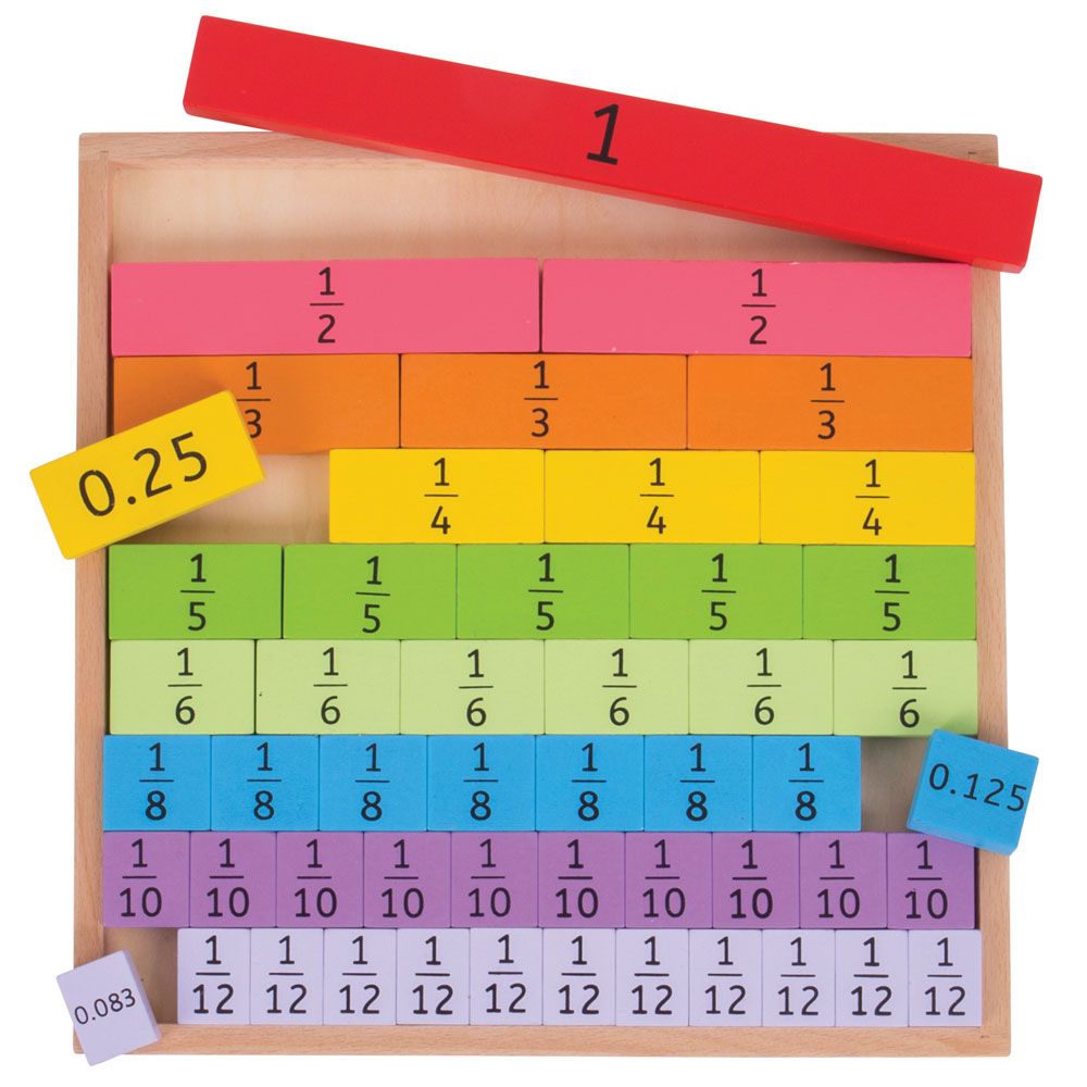 Bigjigs Wooden Fractions Tray