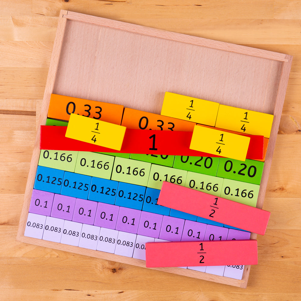 Bigjigs Wooden Fractions Tray