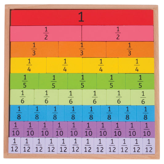 Bigjigs Wooden Fractions Tray