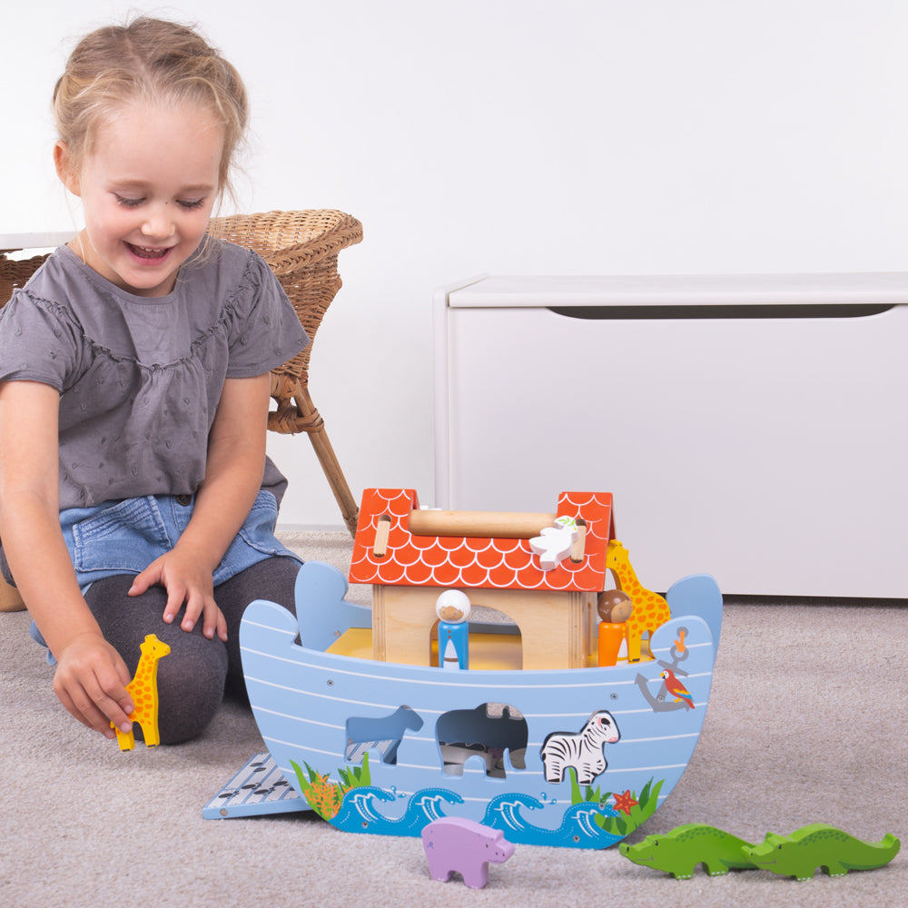 Bigjigs Wooden Noah's Ark Playset