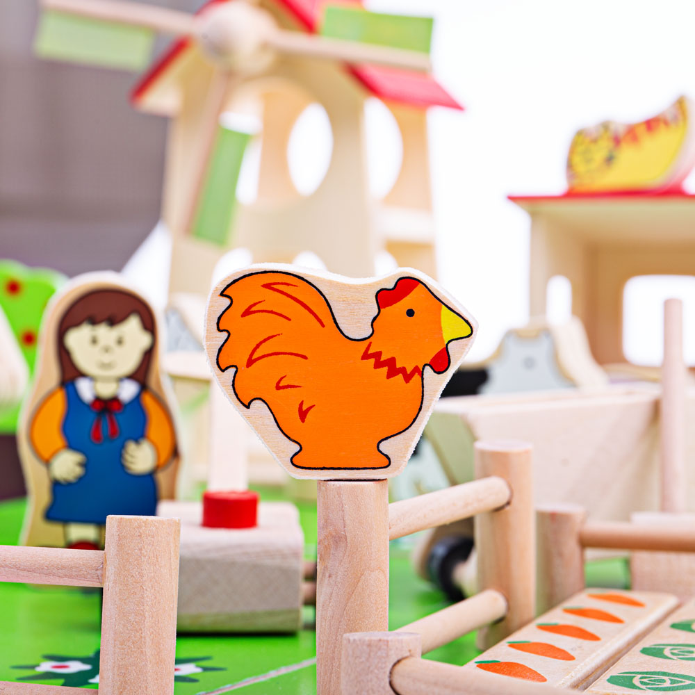 Bigjigs Wooden Play Farm Set