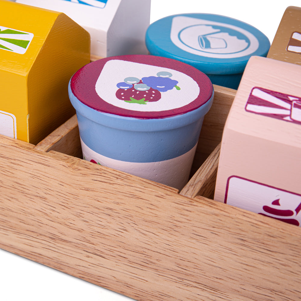 Bigjigs Wooden Dairy Delivery Set