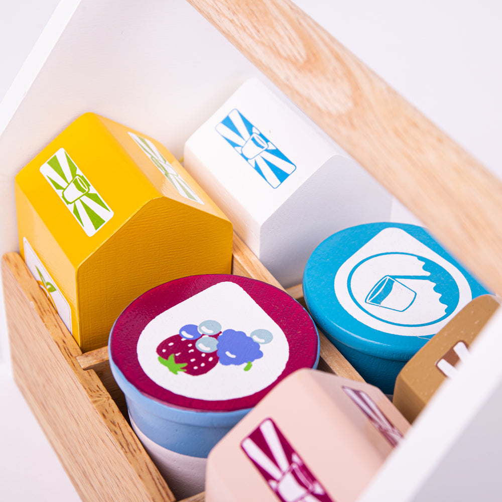 Bigjigs Wooden Dairy Delivery Set