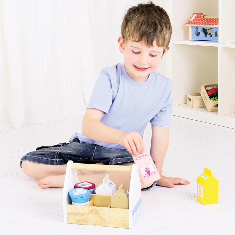 Bigjigs Wooden Dairy Delivery Set