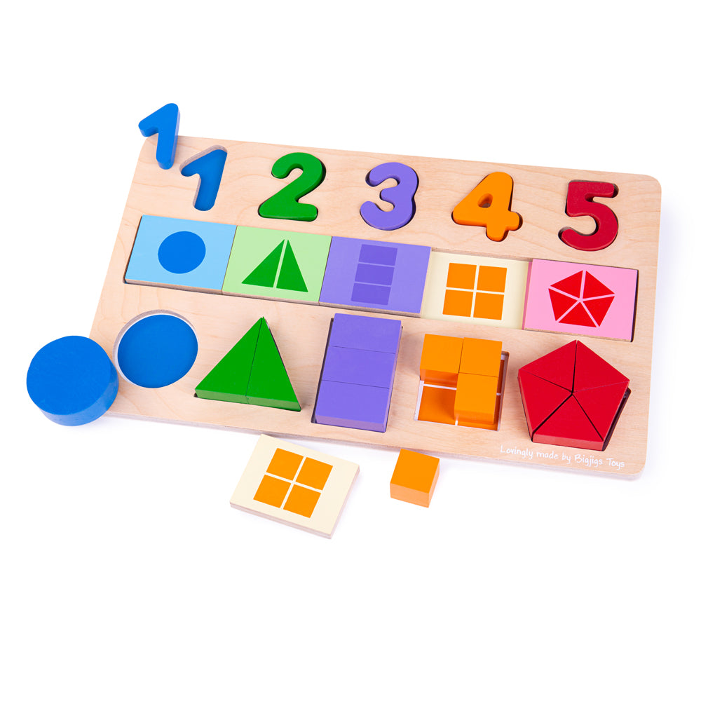 Bigjigs Wooden Fractions Puzzle
