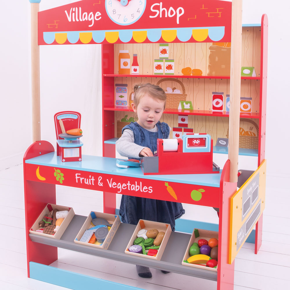 Bigjigs Wooden Village Play Shop