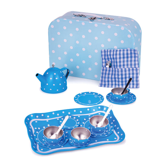 Bigjigs Blue Polka Dot Tea Set