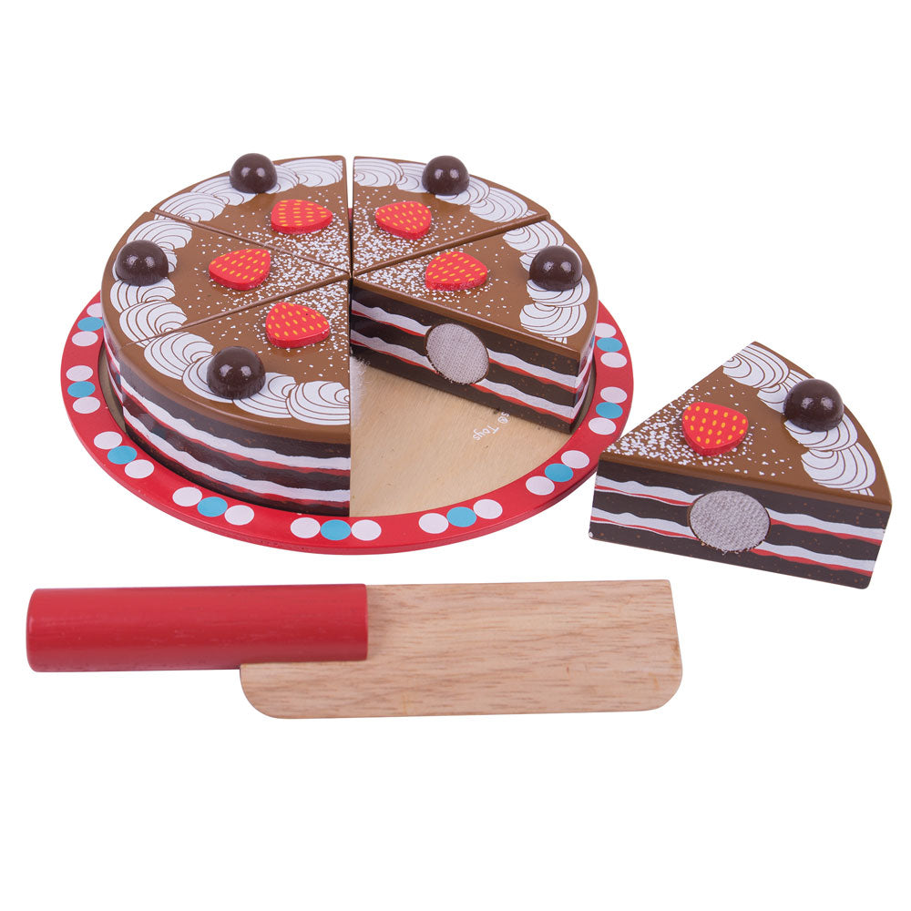 Bigjigs Wooden Toy Chocolate Cake