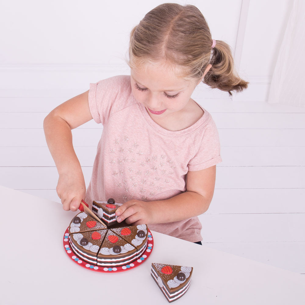 Bigjigs Wooden Toy Chocolate Cake