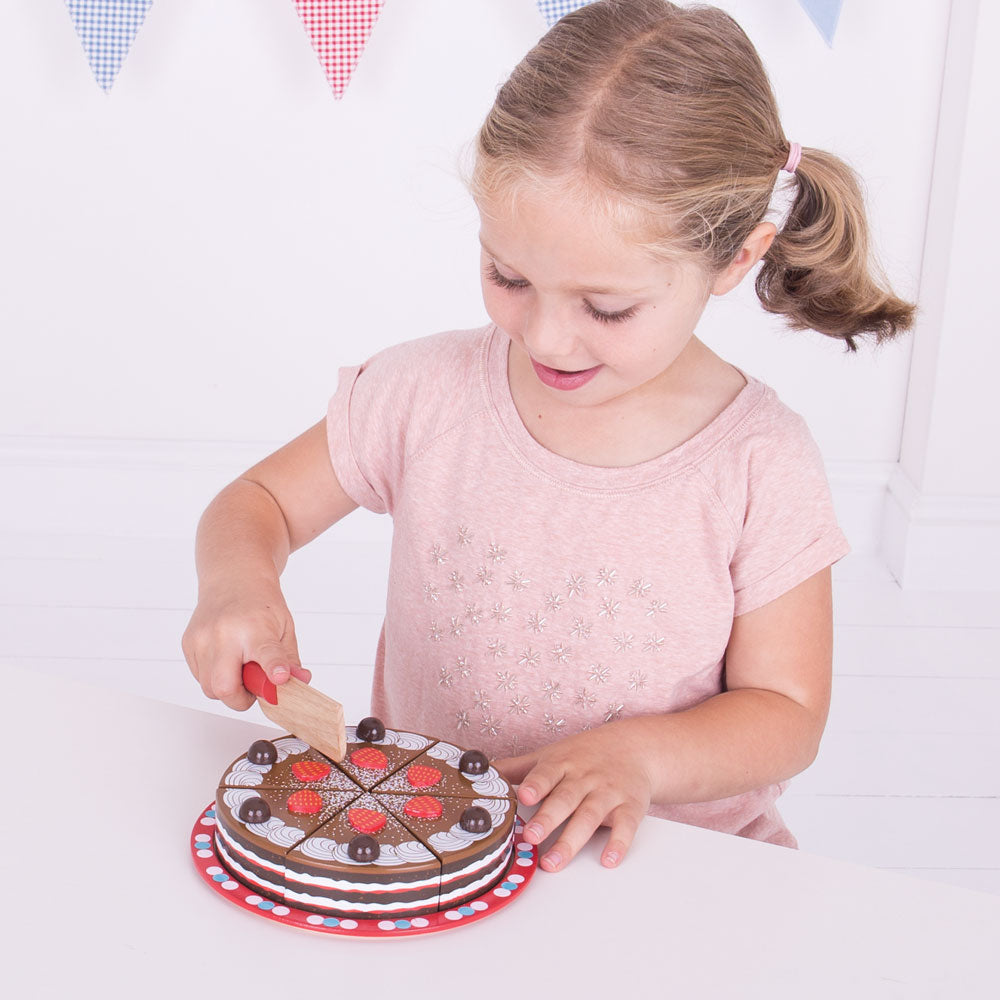 Bigjigs Wooden Toy Chocolate Cake