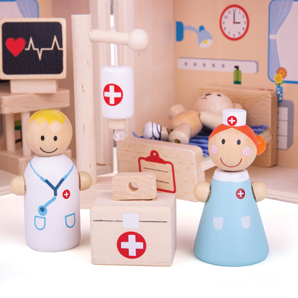 Bigjigs Mini Wooden Hospital Playset