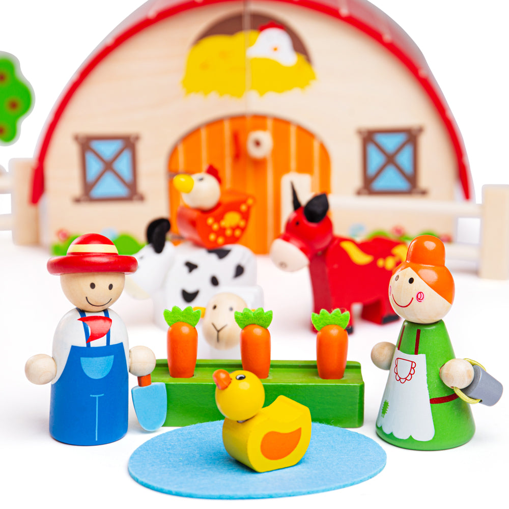 Bigjigs Wooden Mini Farm Playset