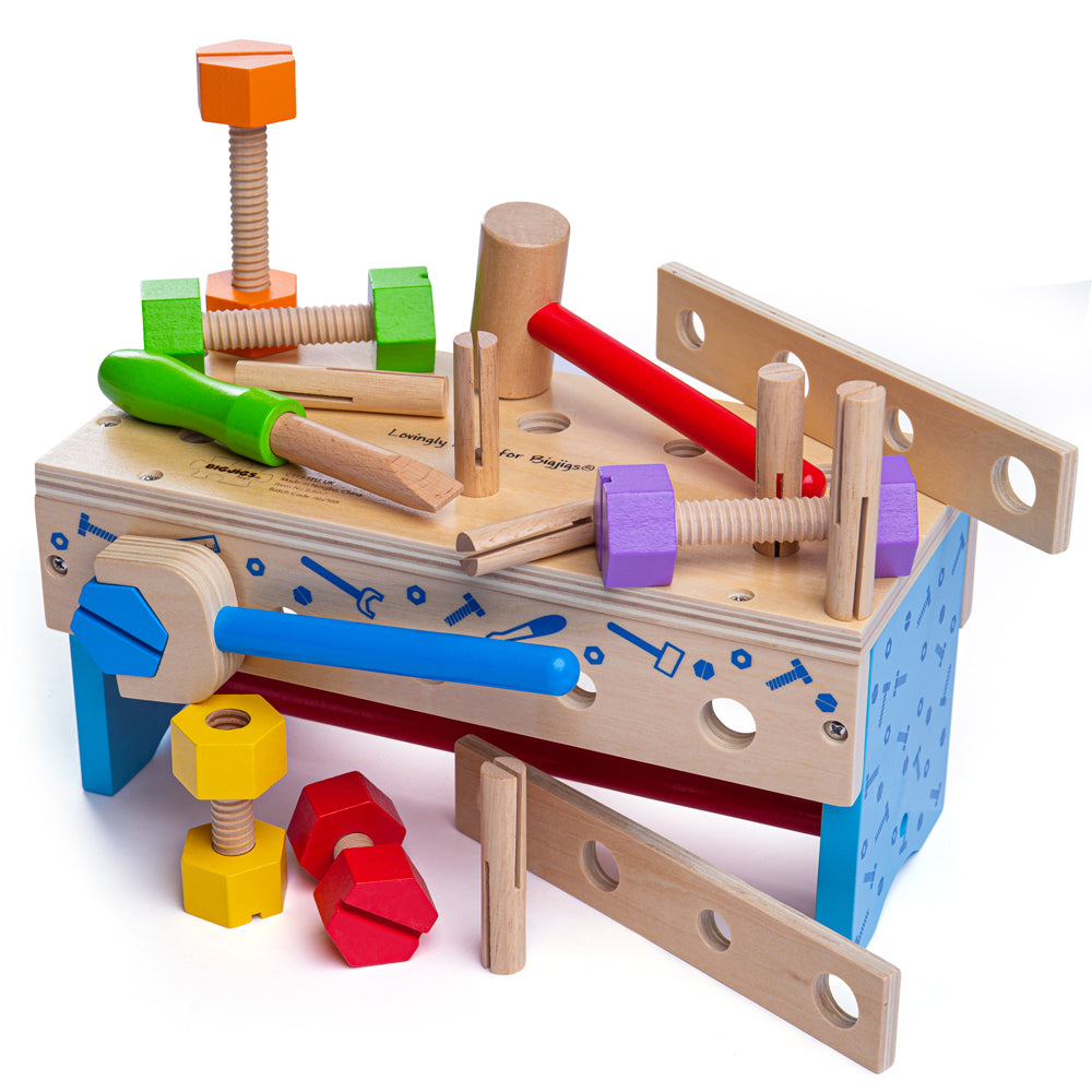 Bigjigs Wooden Kids Toy Workbench