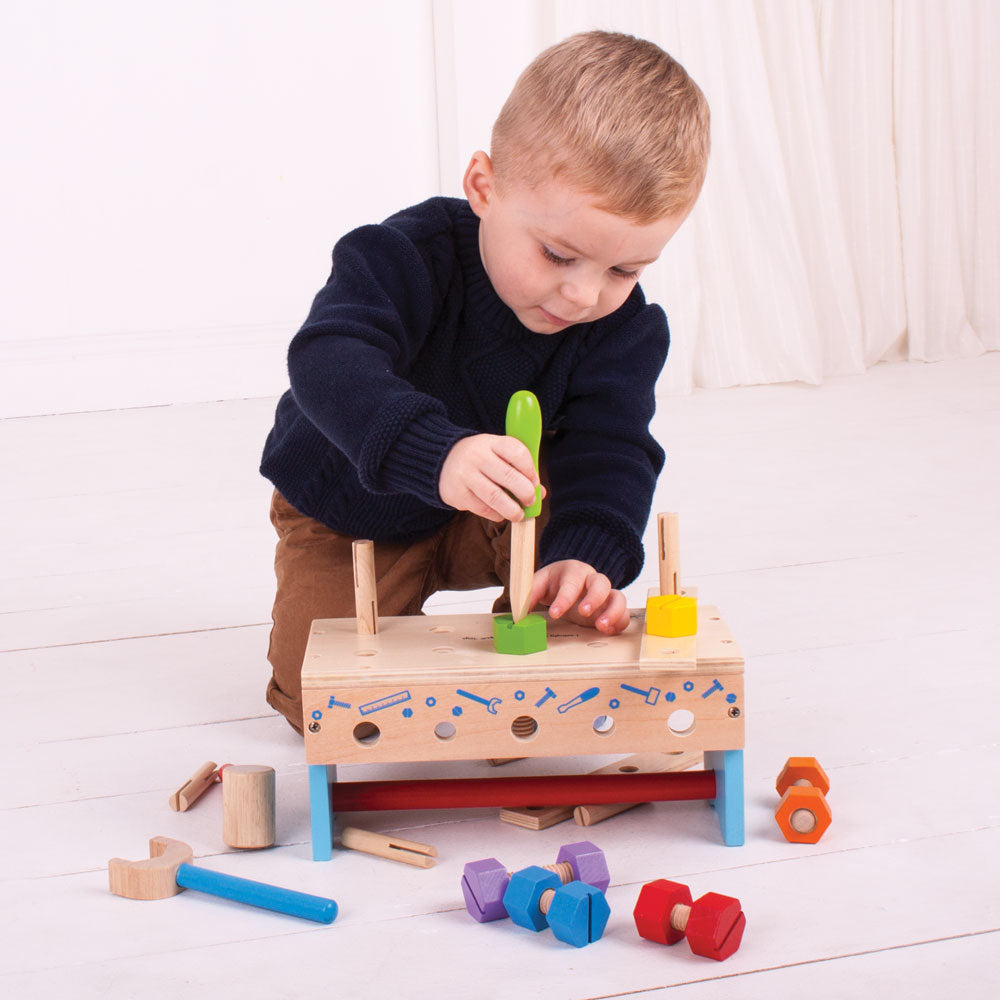 Bigjigs Wooden Kids Toy Workbench