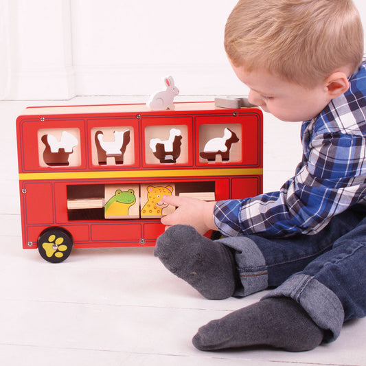 Bigjigs Wooden Shape Sorter Bus