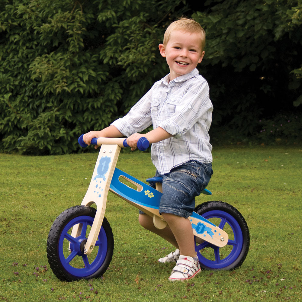 Bigjigs My First Wooden Balance Bike - Blue