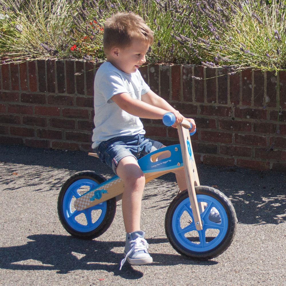 Bigjigs My First Wooden Balance Bike - Blue