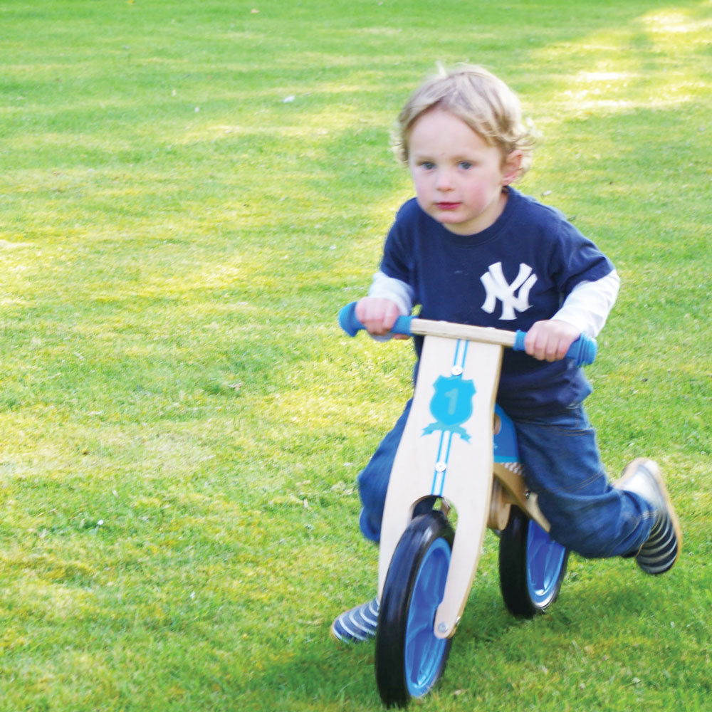 Bigjigs My First Wooden Balance Bike - Blue