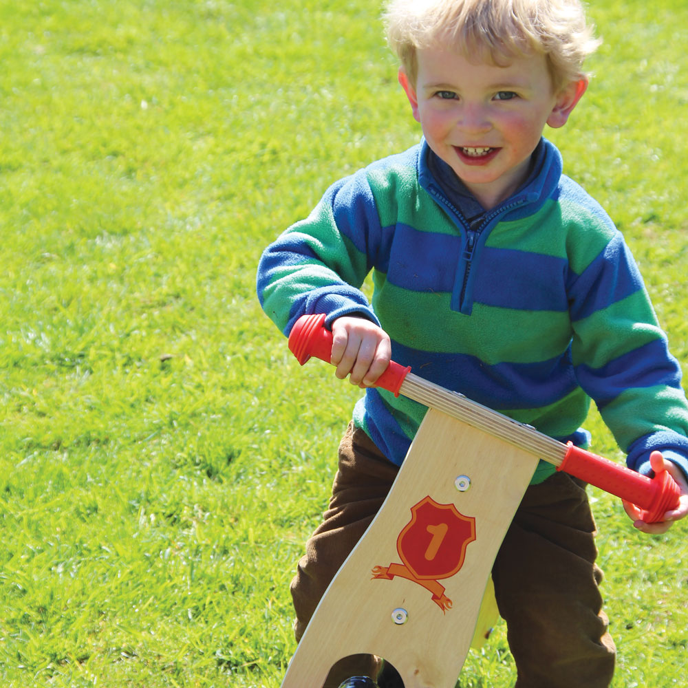 Bigjigs My First Wooden Balance Bike - Red