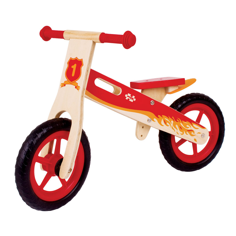 Bigjigs My First Wooden Balance Bike - Red