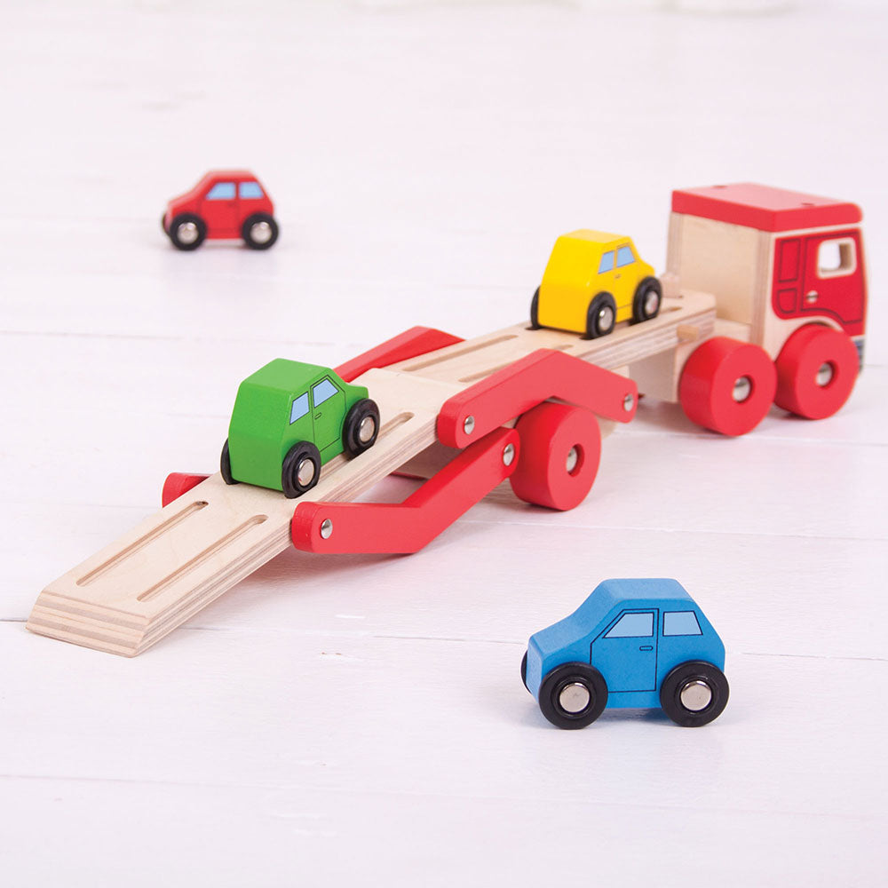 Bigjigs Wooden Transporter Lorry Toy